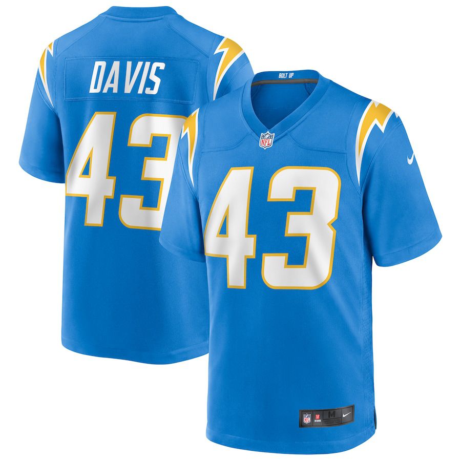 Men Los Angeles Chargers #43 Michael Davis Nike Powder Blue Game NFL Jersey